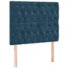 Image de vidaXL Tête de lit à LED Bleu foncé 100x7x118/128 cm Velours