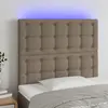 Image de vidaXL Tête de lit à LED Taupe 80x5x118/128 cm Tissu