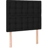 Image de vidaXL Tête de lit à LED Noir 100x5x118/128 cm Tissu