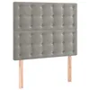 Image de vidaXL Tête de lit à LED Gris clair 80x5x118/128 cm Velours