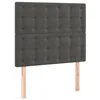 Image de vidaXL Tête de lit à LED Gris foncé 90x5x118/128 cm Velours