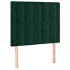Image de vidaXL Tête de lit à LED Vert foncé 100x5x118/128 cm Velours