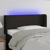 Image de vidaXL Tête de lit à LED Noir 83x16x78/88 cm Tissu
