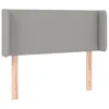 Image de vidaXL Tête de lit à LED Gris clair 93x16x78/88 cm Tissu