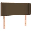 Image de vidaXL Tête de lit à LED Marron foncé 103x16x78/88 cm Tissu