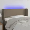 Image de vidaXL Tête de lit à LED Taupe 103x16x78/88 cm Tissu