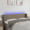Image de vidaXL Tête de lit à LED Taupe 147x16x78/88 cm Tissu