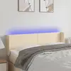 Image de vidaXL Tête de lit à LED Crème 147x16x78/88 cm Tissu