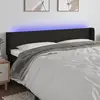 Image de vidaXL Tête de lit à LED Noir 163x16x78/88 cm Tissu