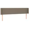 Image de vidaXL Tête de lit à LED Taupe 183x16x78/88 cm Tissu