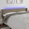 Image de vidaXL Tête de lit à LED Taupe 183x16x78/88 cm Tissu