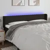 Image de vidaXL Tête de lit à LED Noir 203x16x78/88 cm Tissu