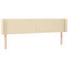 Image de vidaXL Tête de lit à LED Crème 203x16x78/88 cm Tissu