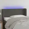 Image de vidaXL Tête de lit à LED Gris foncé 83x16x78/88 cm Velours