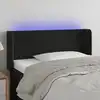 Image de vidaXL Tête de lit à LED Noir 83x16x78/88 cm Velours