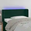Image de vidaXL Tête de lit à LED Vert foncé 83x16x78/88 cm Velours
