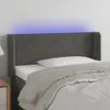 Image de vidaXL Tête de lit à LED Gris foncé 93x16x78/88 cm Velours
