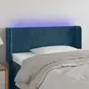 Image de vidaXL Tête de lit à LED Bleu foncé 93x16x78/88 cm Velours