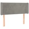 Image de vidaXL Tête de lit à LED Gris clair 103x16x78/88 cm Velours