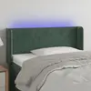 Image de vidaXL Tête de lit à LED Vert foncé 103x16x78/88 cm Velours