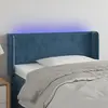 Image de vidaXL Tête de lit à LED Bleu foncé 103x16x78/88 cm Velours