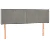 Image de vidaXL Tête de Lit à LED Meuble de Chambre à Coucher Accessoire de Lit Double Tête de Cadre de Lit Intérieur Gris Clair 147x16x78/88 cm Velours