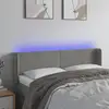 Image de vidaXL Tête de lit à LED Gris clair 147x16x78/88 cm Velours