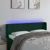 Image de vidaXL Tête de lit à LED Vert foncé 147x16x78/88 cm Velours