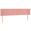 Image de vidaXL Tête de lit à LED Rose 163x16x78/88 cm Velours