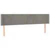 Image de vidaXL Tête de Lit à LED Meuble de Chambre à Coucher Accessoire de Lit Double Tête de Cadre de Lit Intérieur Gris Clair 183x16x78/88 cm Velours