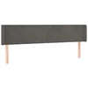 Image de vidaXL Tête de lit à LED Gris foncé 183x16x78/88 cm Velours