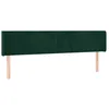 Image de vidaXL Tête de lit à LED Vert foncé 183x16x78/88 cm Velours
