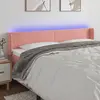 Image de vidaXL Tête de lit à LED Rose 183x16x78/88 cm Velours