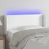 Image de vidaXL Tête de lit à LED Blanc 83x16x78/88 cm Similicuir