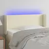 Image de vidaXL Tête de lit à LED Crème 103x16x78/88 cm Similicuir