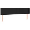 Image de vidaXL Tête de Lit à LED Meuble de Chambre à Coucher Accessoire de Lit Double Tête de Cadre de Lit Intérieur Noir 183x16x78/88 cm Similicuir