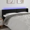 Image de vidaXL Tête de lit à LED Noir 183x16x78/88 cm Similicuir