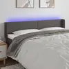 Image de vidaXL Tête de lit à LED Gris 183x16x78/88 cm Similicuir