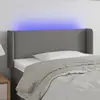 Image de vidaXL Tête de lit à LED Gris foncé 93x16x78/88 cm Tissu