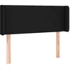 Image de vidaXL Tête de lit à LED Noir 103x16x78/88 cm Tissu