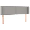 Image de vidaXL Tête de lit à LED Gris clair 147x16x78/88 cm Tissu