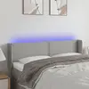 Image de vidaXL Tête de lit à LED Gris clair 147x16x78/88 cm Tissu