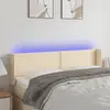 Image de vidaXL Tête de lit à LED Crème 147x16x78/88 cm Tissu