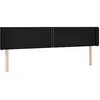 Image de vidaXL Hoofdbord LED 163x16x78/88 cm stof zwart