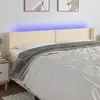 Image de vidaXL Tête de lit à LED Crème 183x16x78/88 cm Tissu