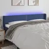 Image de vidaXL Tête de lit à LED Bleu 183x16x78/88 cm Tissu