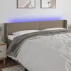 Image de vidaXL Tête de lit à LED Taupe 203x16x78/88 cm Tissu
