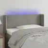 Image de vidaXL Tête de lit à LED Gris clair 83x16x78/88 cm Velours