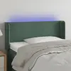 Image de vidaXL Tête de lit à LED Vert foncé 83x16x78/88 cm Velours