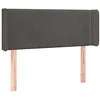 Image de vidaXL Tête de lit à LED Gris foncé 93x16x78/88 cm Velours